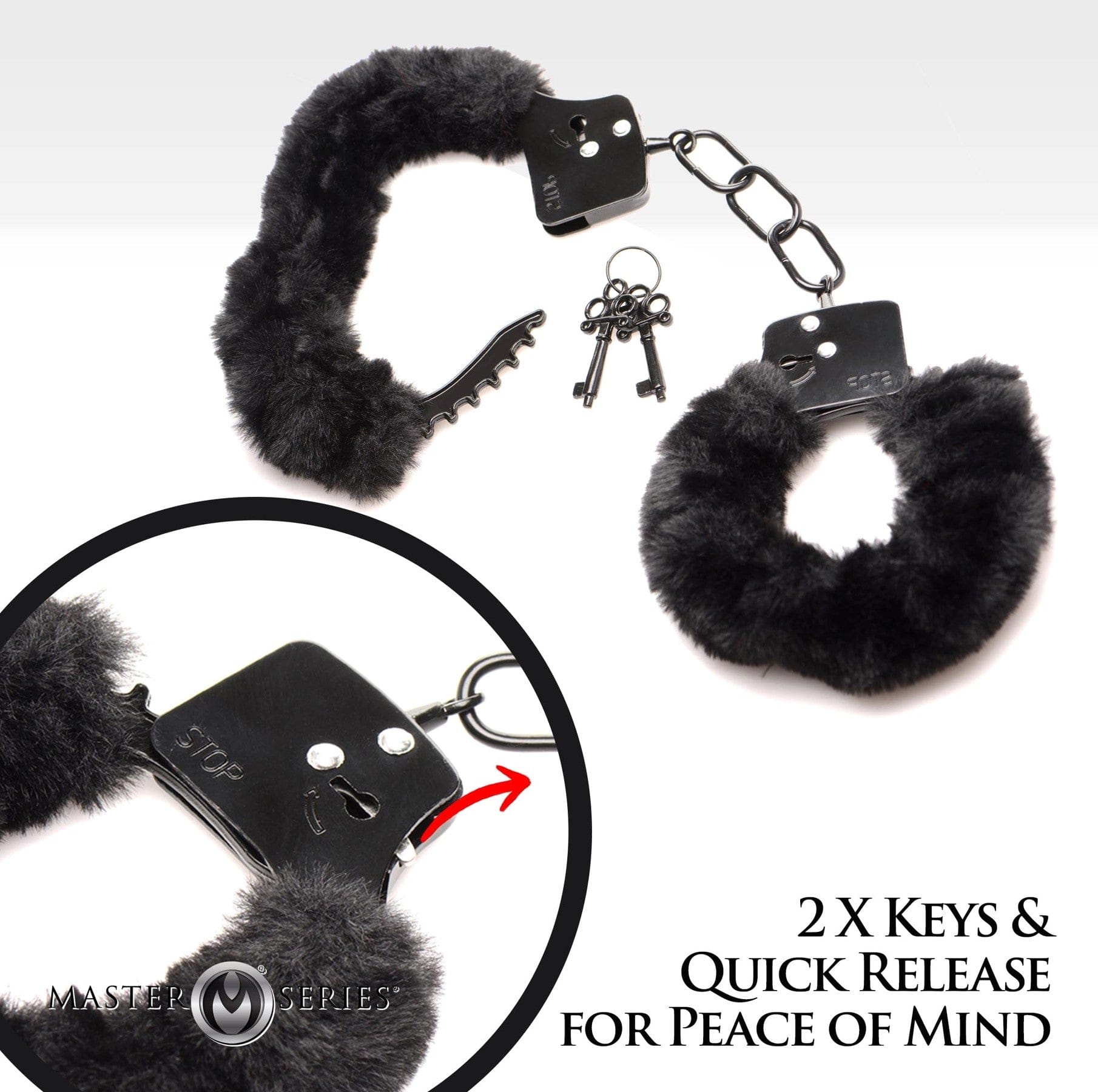 FURRY HANDCUFFS - BLACK
