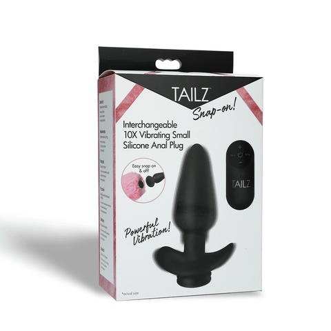 SNAP-ON VIBRATING INTERCHANGEABLE ANAL PLUG - SMALL