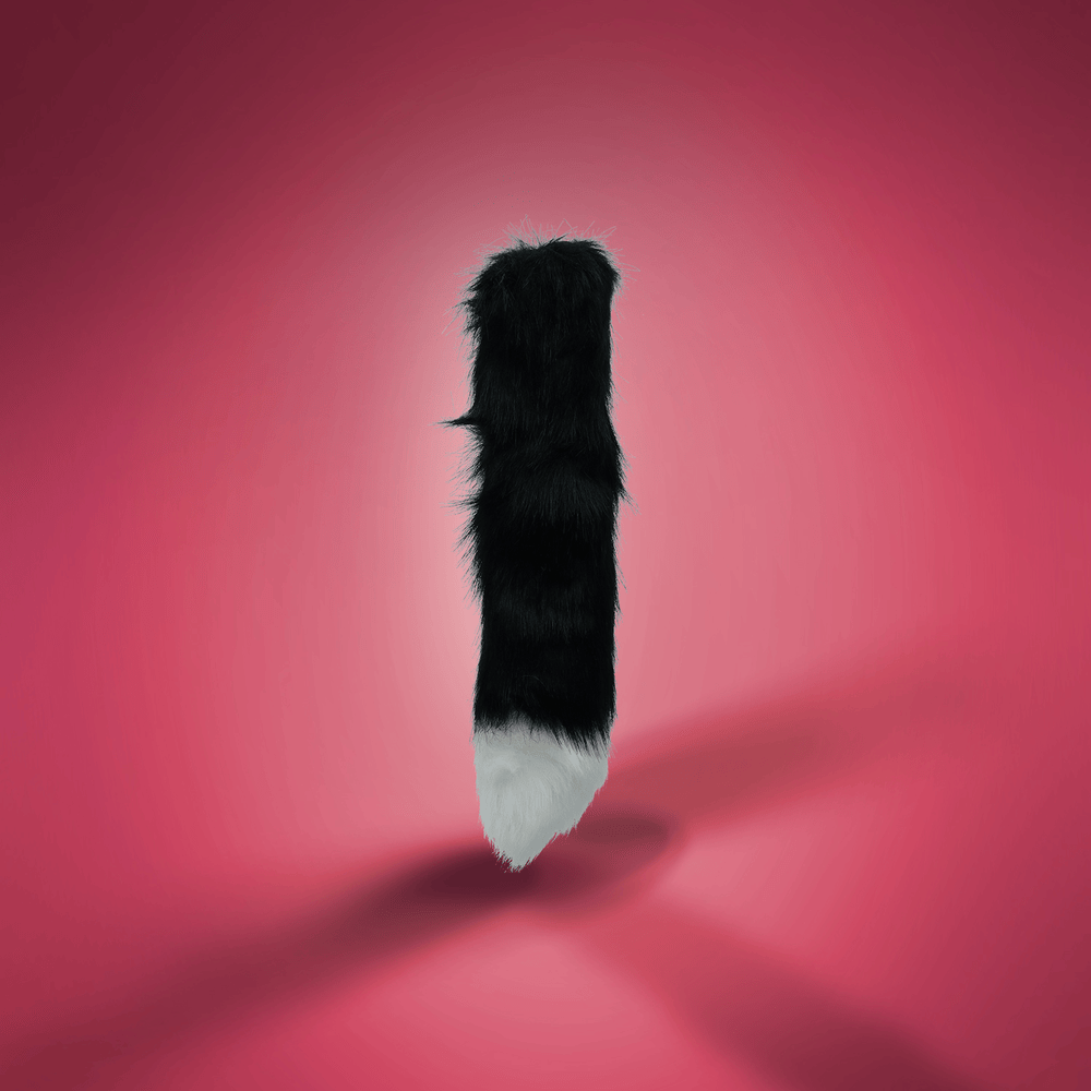 INTERCHANGEABLE BLACK & WHITE FOX TAIL