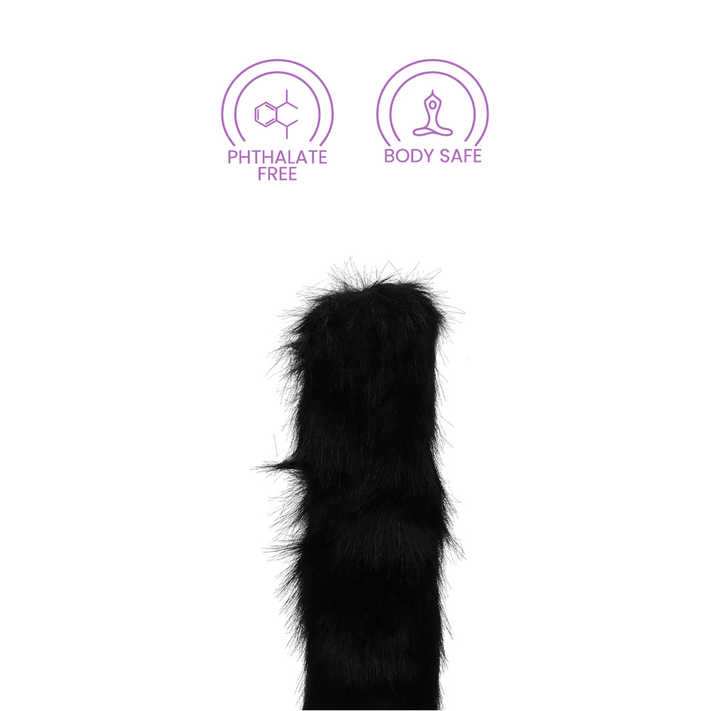 INTERCHANGEABLE BLACK & WHITE FOX TAIL