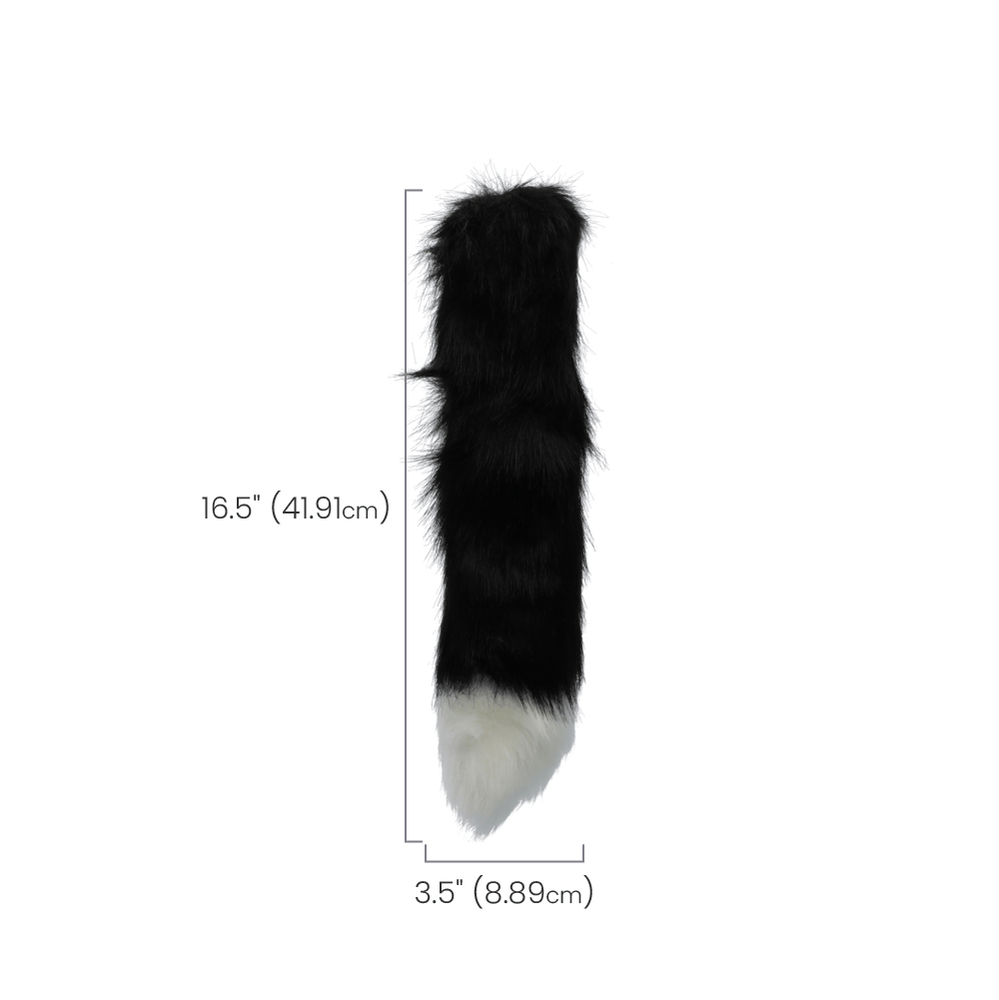 INTERCHANGEABLE BLACK & WHITE FOX TAIL