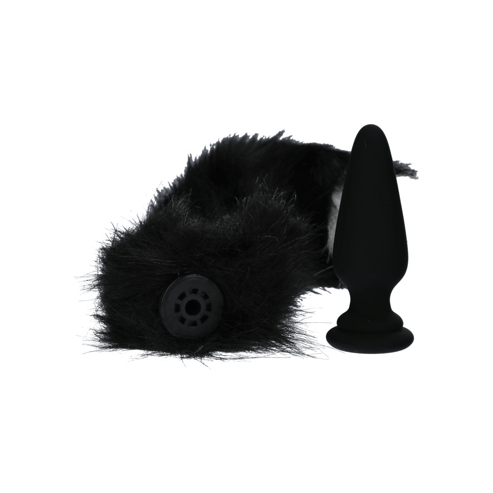 INTERCHANGEABLE BLACK & WHITE FOX TAIL