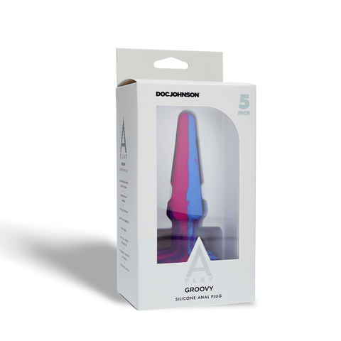 GROOVY 5" SILICONE ANAL PLUG - PINK