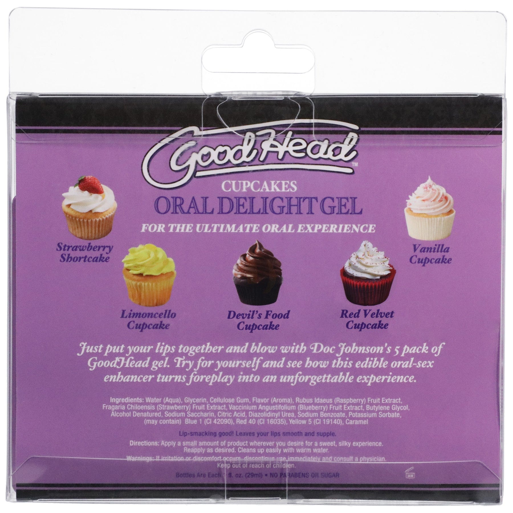 ORAL DELIGHT GEL 1OZ 5PK - CUPCAKE