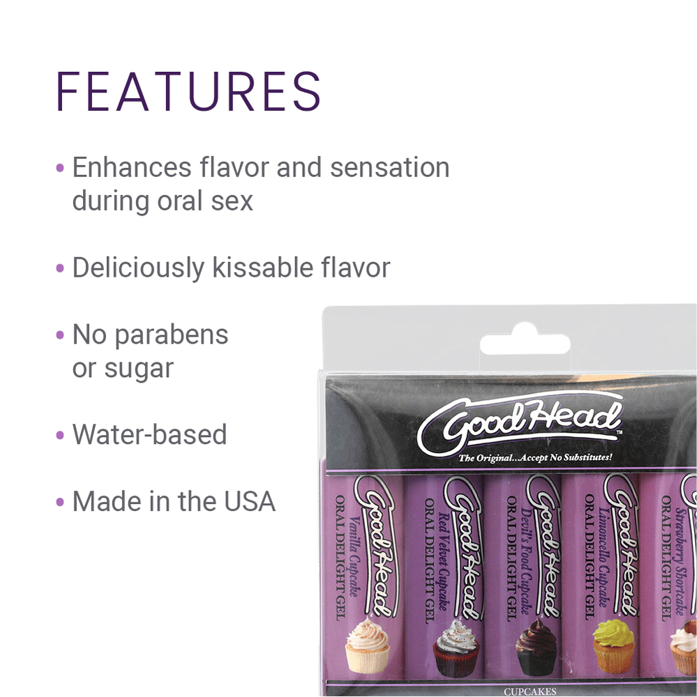 ORAL DELIGHT GEL 1OZ 5PK - CUPCAKE
