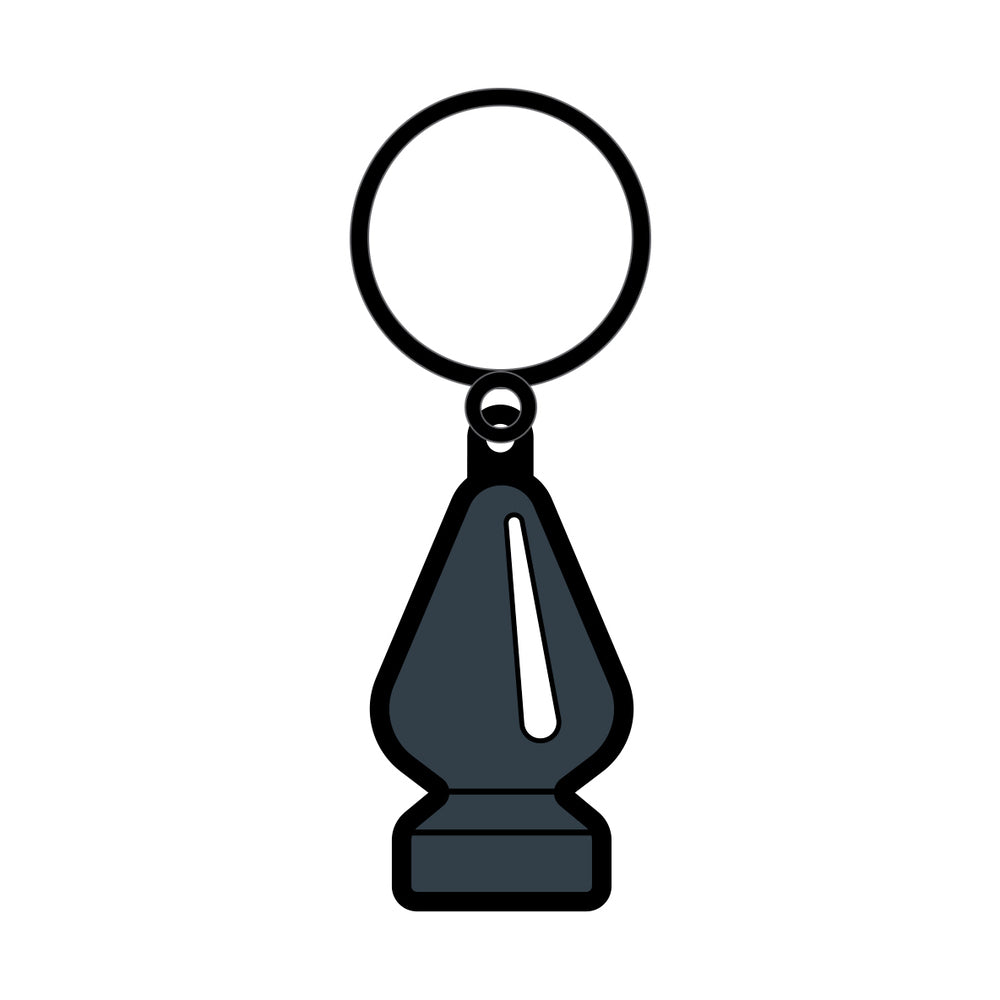 KEYCHAIN - GREY BUTT PLUG