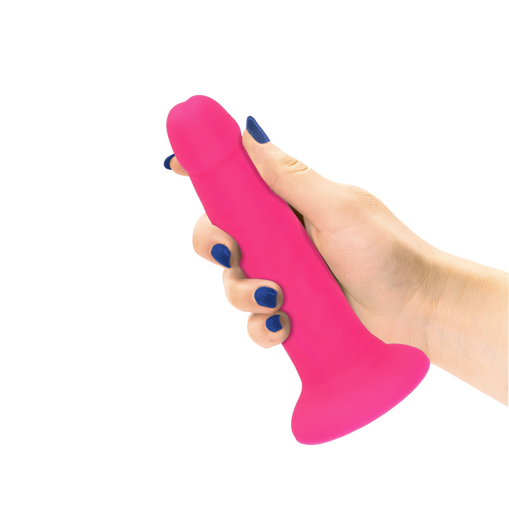 6" SILICONE DUAL DENSITY COCK - PINK
