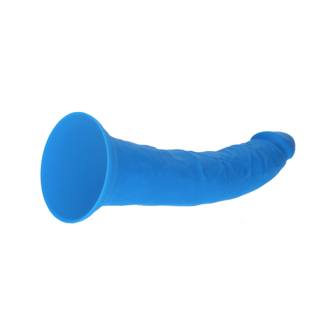 7.5" SILICONE DUAL DENSITY COCK - BLUE