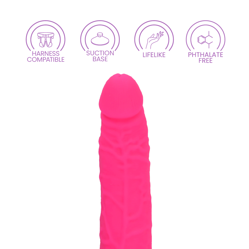 7.5" SILICONE DUAL DENSITY COCK - PINK