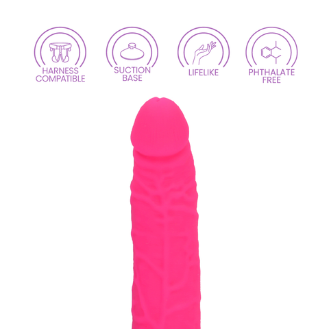 7.5" SILICONE DUAL DENSITY COCK - PINK