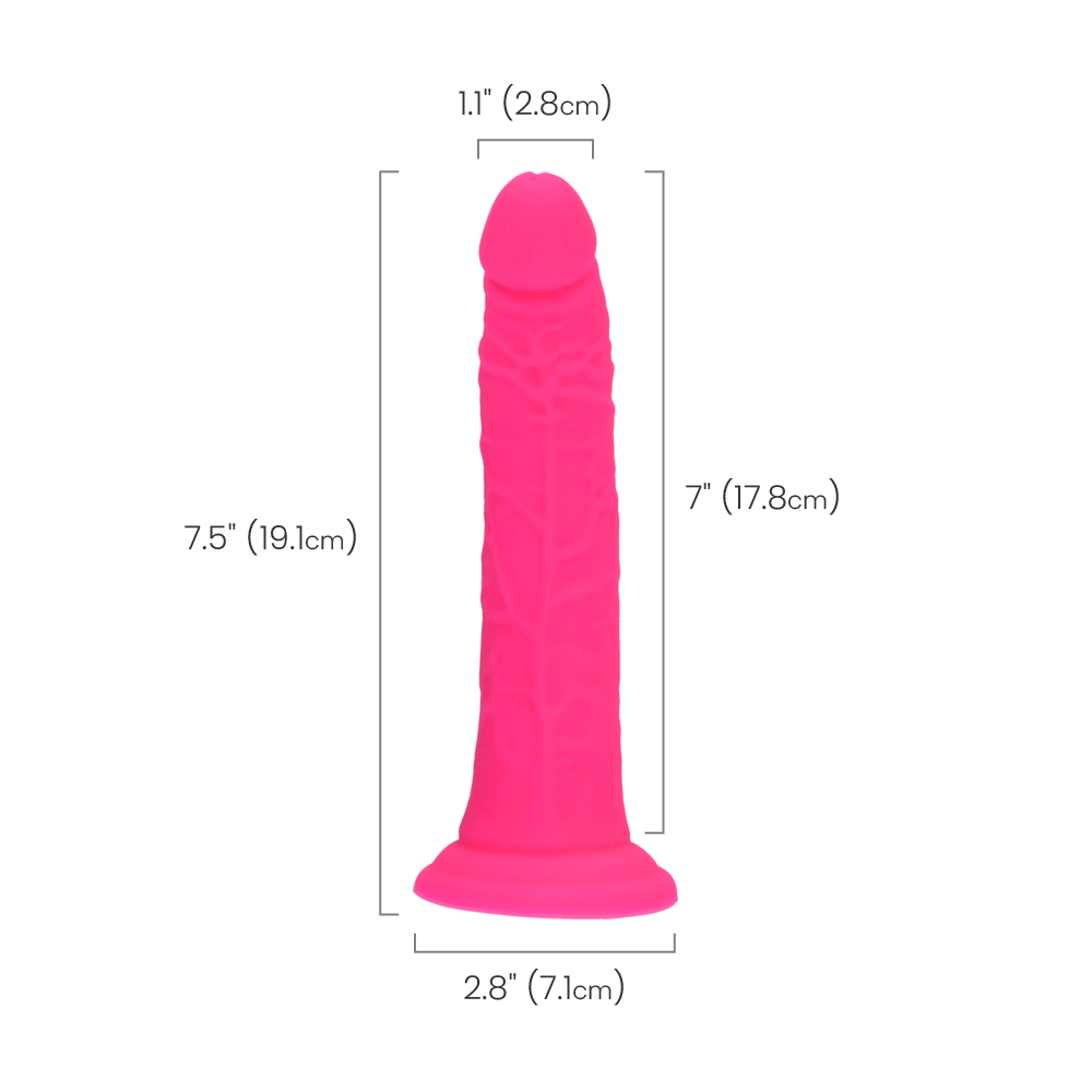 7.5" SILICONE DUAL DENSITY COCK - PINK
