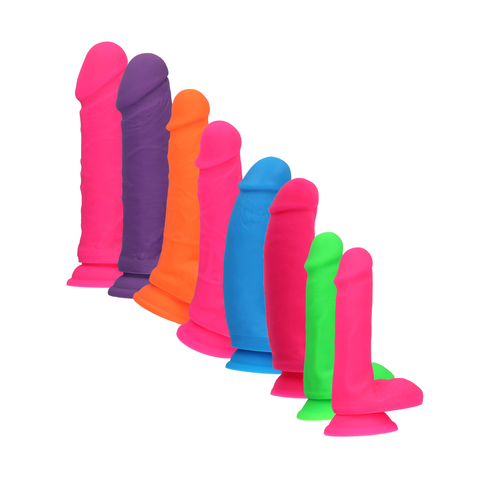 7.5" SILICONE DUAL DENSITY COCK W/ BALLS  - PINK