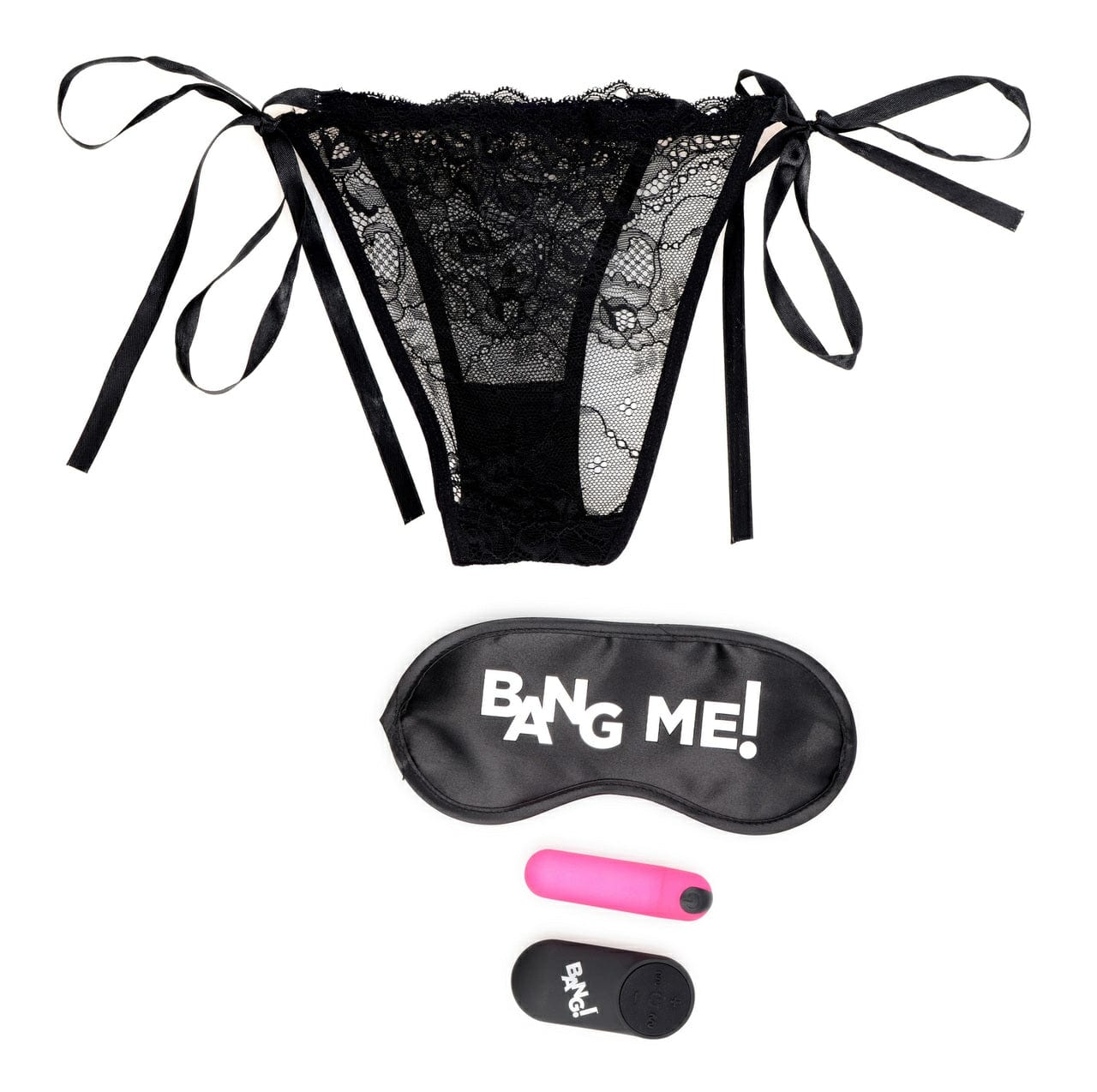 BANG! Power Panty Lace Panties, Bullet, & Blindfold Kit - Pink Amazing Intimate Essentials BANG! Power Panty Lace Panties, Bullet, & Blindfold Kit - Pink Amazing Intimate Essentials