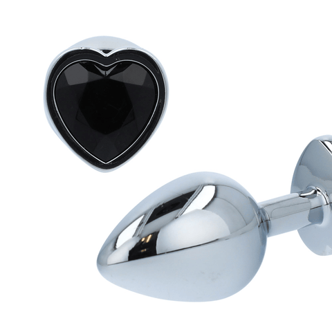 BLACK HEART ANAL PLUG - MEDIUM