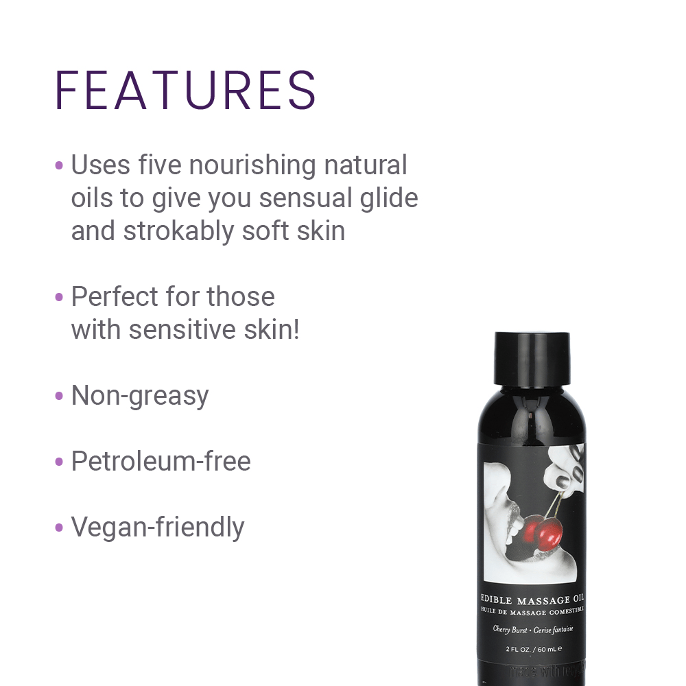 EDIBLE MASSAGE OIL 2OZ - CHERRY