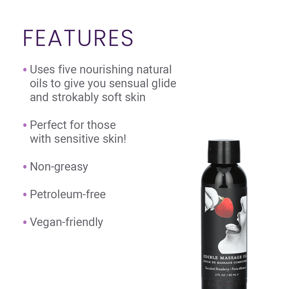EDIBLE MASSAGE OIL 2OZ - STRAWBERRY