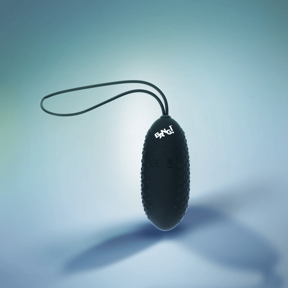 NUBBED SILICONE EGG - BLACK