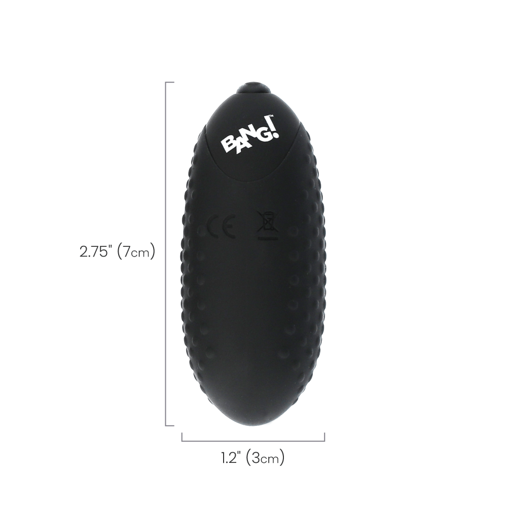 NUBBED SILICONE EGG - BLACK