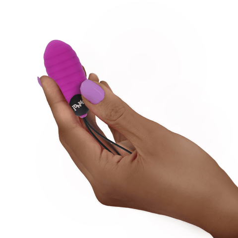 RIBBED SILICONE EGG - PURPLE