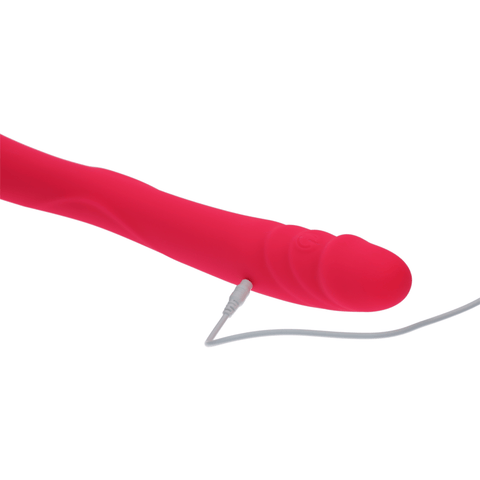 DOUBLE DOWN SILICONE DOUBLE DILDO W/ REMOTE