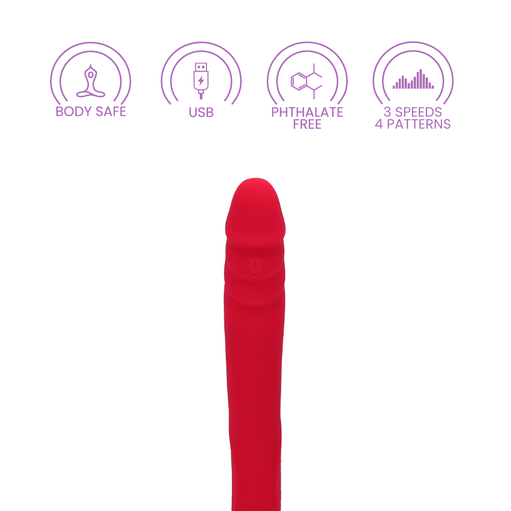 DOUBLE DOWN SILICONE DOUBLE DILDO W/ REMOTE