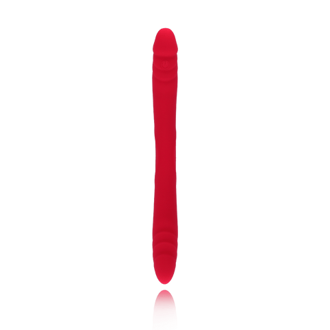 DOUBLE DOWN SILICONE DOUBLE DILDO W/ REMOTE