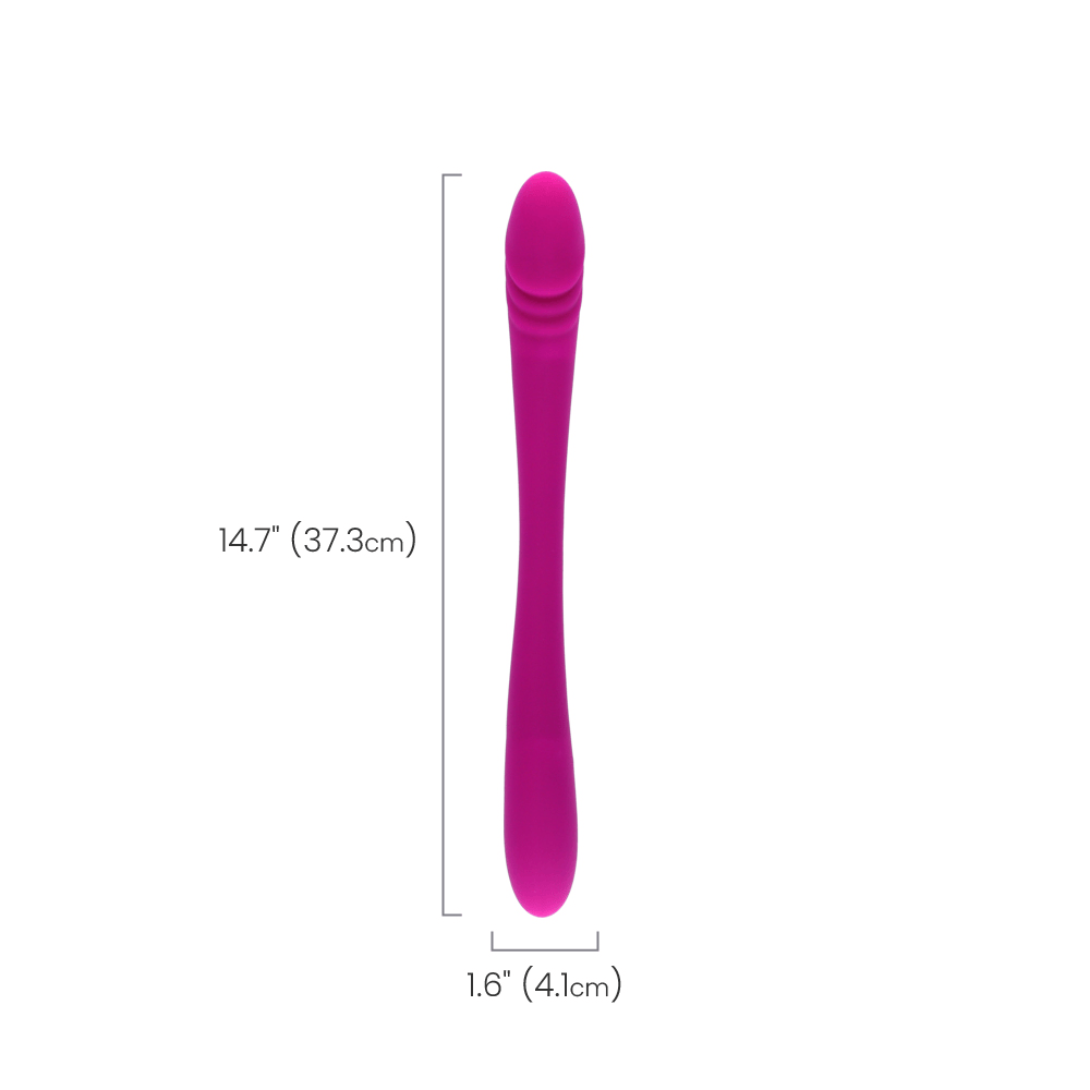 DOUBLE TEAM SILICONE DOUBLE DILDO W/ REMOTE