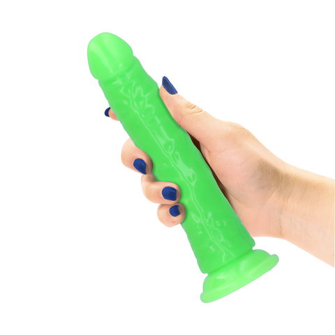 7" SLIM GID DILDO - NEON GREEN