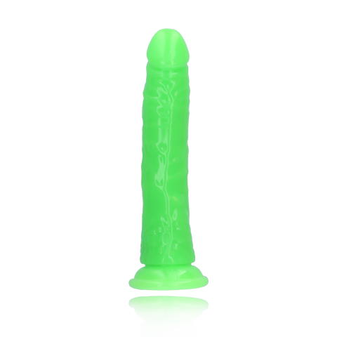 7" SLIM GID DILDO - NEON GREEN