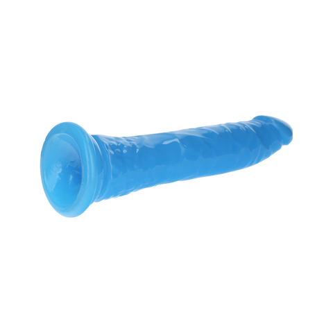 7" SLIM GID DILDO - NEON BLUE