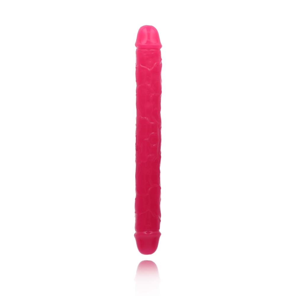 12" DOUBLE GID DILDO - NEON PINK