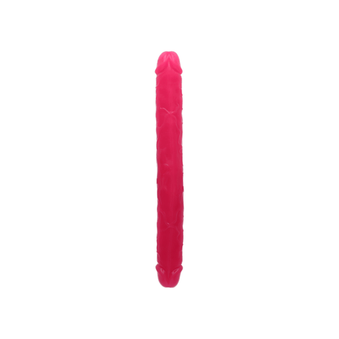 12" DOUBLE GID DILDO - NEON PINK