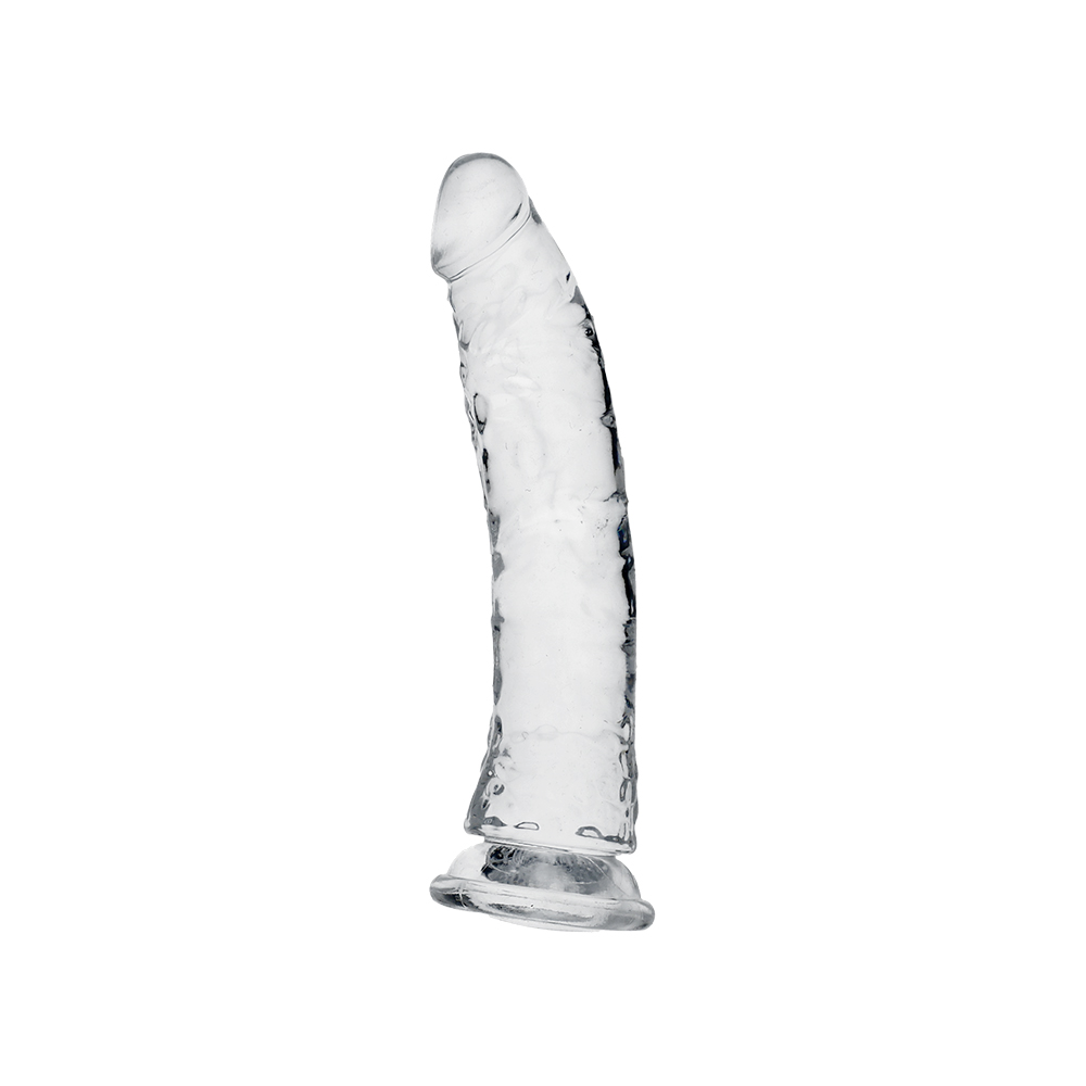 6" SLIM CRYSTAL CLEAR DILDO - CLEAR