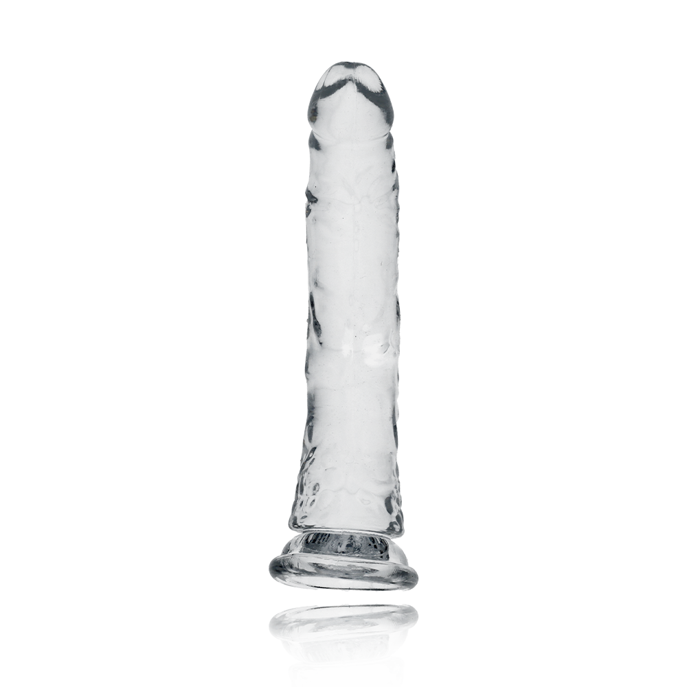 6" SLIM CRYSTAL CLEAR DILDO - CLEAR