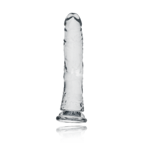 6" SLIM CRYSTAL CLEAR DILDO - CLEAR