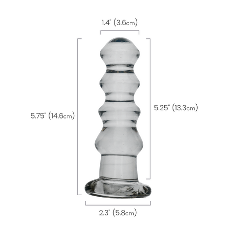 5.5" CURVY CRYSTAL CLEAR DILDO - CLEAR