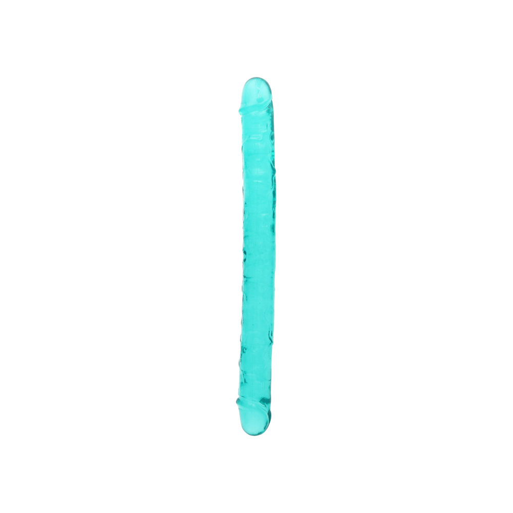 18" DOUBLE CRYSTAL CLEAR DILDO - TURQUOISE