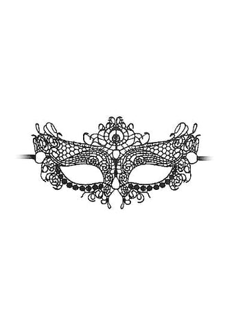 Ouch! Black & White Lace Eye Mask - Queen