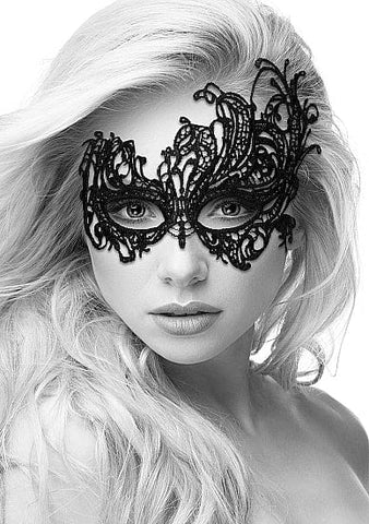 Ouch! Black & White Lace Eye Mask - Royal