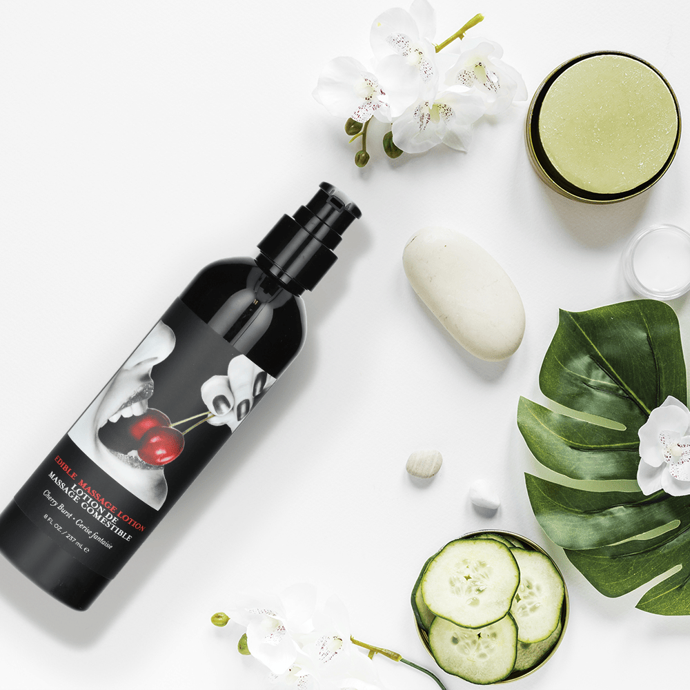 EDIBLE MASSAGE LOTION - 8 OZ - CHERRY