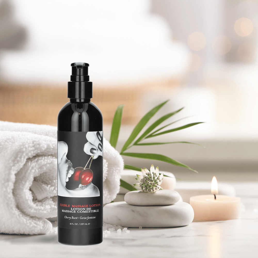 EDIBLE MASSAGE LOTION - 8 OZ - CHERRY