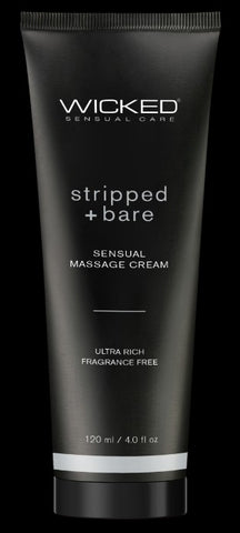 STRIPPED + BARE MASSAGE CREAM 4 OZ