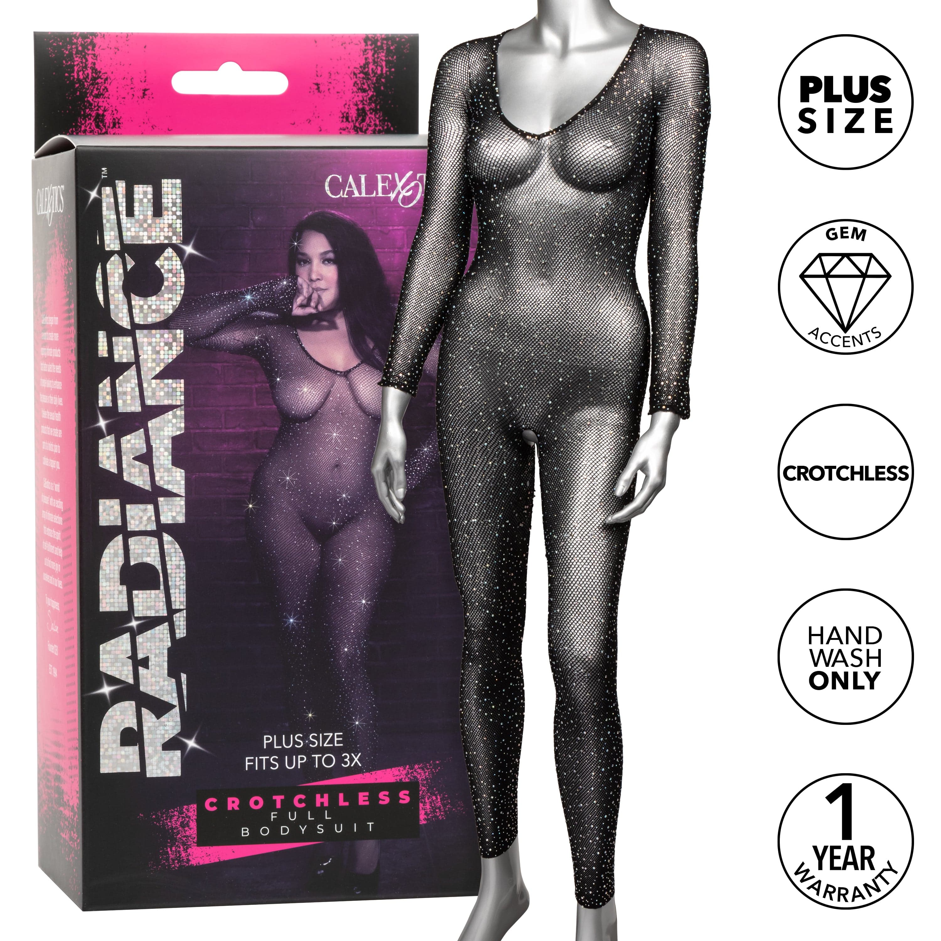 PLUS SIZE CROTCHLESS FULL BODY SUIT