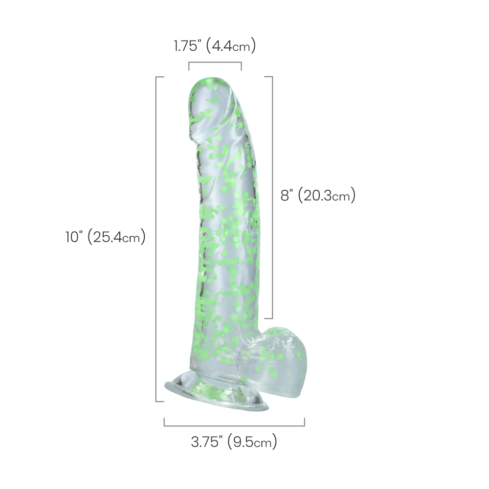 Naughty Bits I Leaf Dick GID Weed Leaf Dildo Amazing Intimate Essentials Naughty Bits I Leaf Dick GID Weed Leaf Dildo Amazing Intimate Essentials