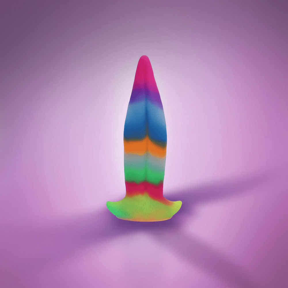 UNICORN TONGUE GLOW-IN-THE-DARK SILICONE DILDO