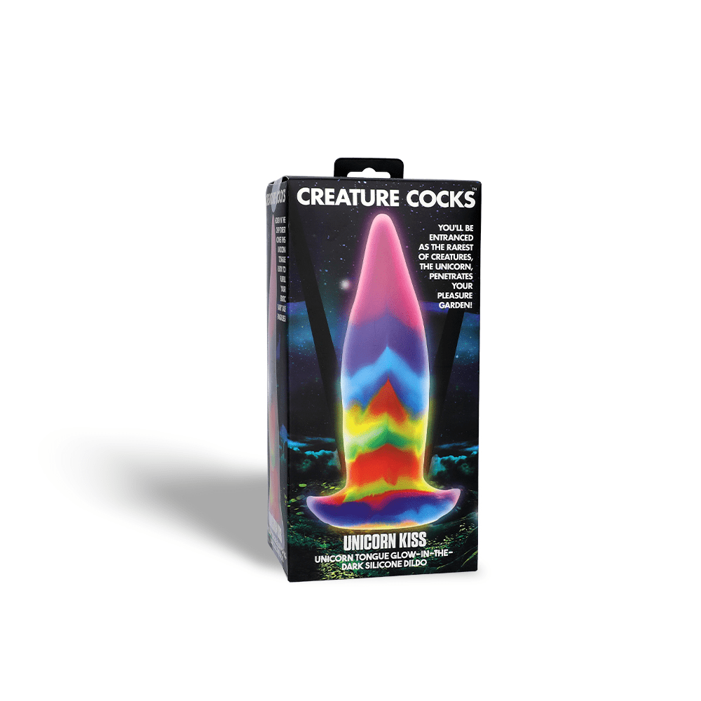 UNICORN TONGUE GLOW-IN-THE-DARK SILICONE DILDO