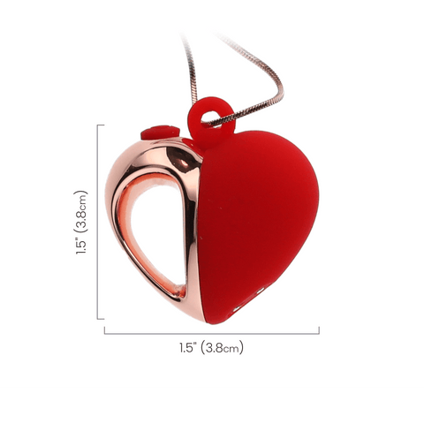 VIBRATING SILICONE HEART NECKLACE