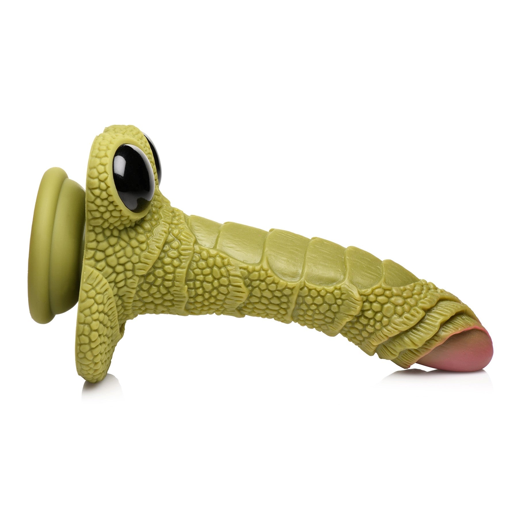 SWAMP MONSTER GREEN SCALY SILICONE DILDO