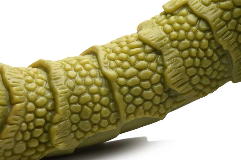 SWAMP MONSTER GREEN SCALY SILICONE DILDO