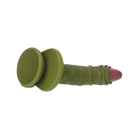 SWAMP MONSTER GREEN SCALY SILICONE DILDO